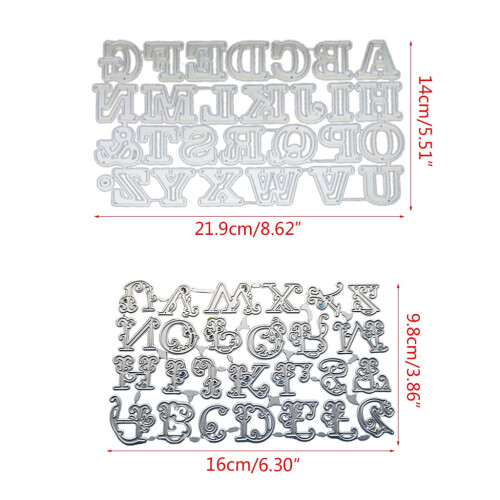 Metal26Letters Μήτρες κοπής, Τέχνη από χαρτί, Χειροτεχνίες, Πρότυπο κοπής, Ανάγλυφο 1