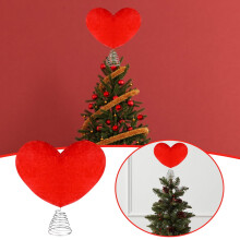 Sparkling Heart Tree Topper Decoration for Valentine's Day