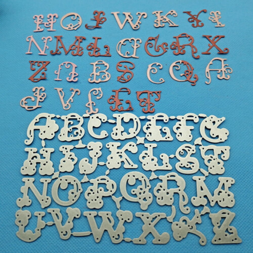 Metal26Letters Μήτρες κοπής, Τέχνη από χαρτί, Χειροτεχνίες, Πρότυπο κοπής, Ανάγλυφο 2