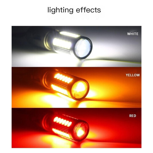 Φώτα αυτοκινήτου LED 2 τεμαχίων (1156/1157/7440/7443/T20) – Φλας & Φλας, Αδιάβροχο IP67, 2