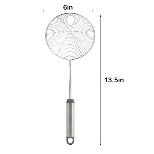 Passoire araignée en acier inoxydable 6,0 x 13,5 pouces 1