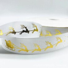 Weihnachtsband, 1,5 cm x 4,5 m, Polyester-Satin