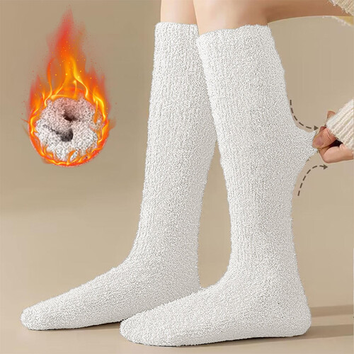 Ισοθερμικές κάλτσες Seductiva Fluffy Knee HIGH για γυναίκες και κορίτσια – Ζεστές, απαλές, 1