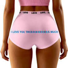 Valentine's Day Floral Bikini Panties for Women – Soft, Stretch, Breathable Hipster Briefs, Pink, L, compatible with everyday wear