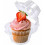 Plastbeholdere til cupcakes, 150-pakning, stabelbare, dype kuppelformede 5