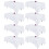 8 Pack White Polyester Tablecloths 60x102 in 1