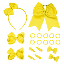 Juego de 20 accesorios para el cabello de niñas: lazos, pinzas,