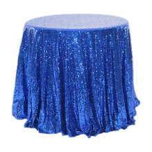 Glitter Round Tablecloth 47x47 in Blue