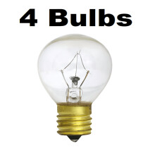 Lot de 4 ampoules S11 25W 120V pour lampe Ă lave, culot E17