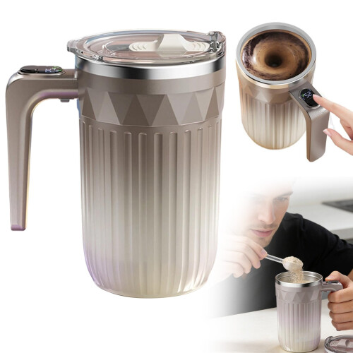 450ml Rechargeable Auto-Stirring Mug with Detachable Stirrer
