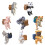 Figurines de chats suspendues avec panier de-chien gris 2