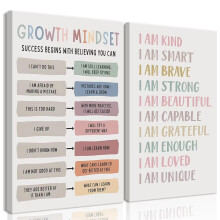 2-teiliges Leinwandbild mit positiven Affirmationen