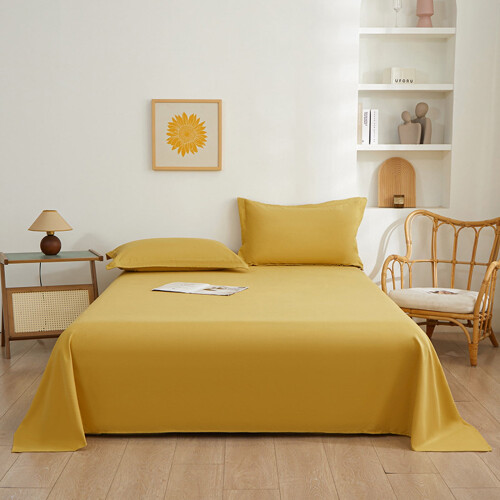 Ensemble de draps 3 pièces en coton lavé, 180 x 230 cm