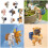 Figurines de chats suspendues avec panier de-chien gris 3