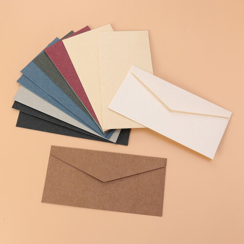 12 τεμάχια επαγγελματικοί φάκελοι Kraft Paper Material με vintage στυλ για γράψιμο προσκλήσεων 2