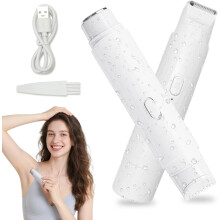 Recortadora de bikini para mujer, resistente al agua IPX7, 2 en 1, doble cabezal
