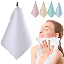 Serviettes de toilette en coton blanc, 25 x 25 cm, lot de 5