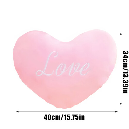 Herzkissen, rosa, Valentinstagsdeko, 2er-Pack 1