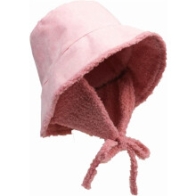 Cappello invernale a secchiello con paraorecchie, berretto da pescatore in pelle scamosciata e pelliccia sintetica.