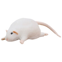 Coussin en peluche en forme de rat – Coussin doux et câlin, 20 cm/30 cm