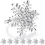 Ronds de serviette flocon de neige argentés, lot de 8 1