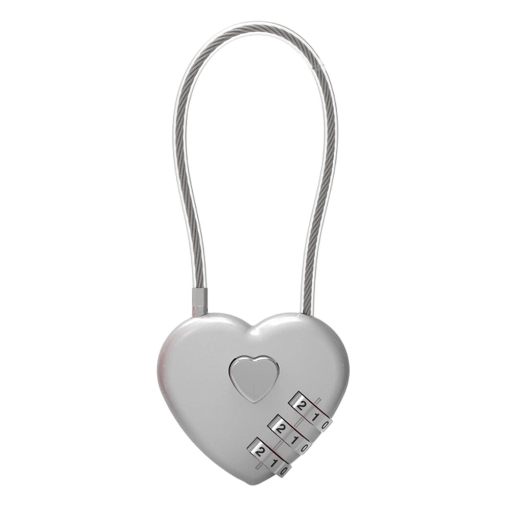 Heart-Shaped 3-Digit Combination Cable Lock 9450273543864