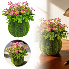 Mini kunstig bonsaiplante med potte i grøn