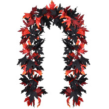 Guirlande de feuilles d'érable artificielles, feuillage d'automne, 60 têtes