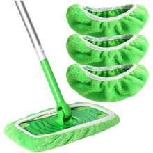 3-pakning mikrofibermoppputer for flatmopper