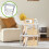 4-lags ventileret reol – Beige, plastik/jern, 1