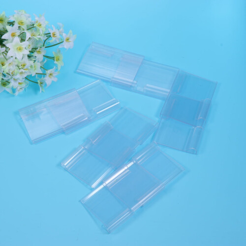 HEMOTON clear plastic price tags 50-pack 40x60mm
