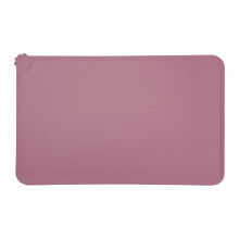 Alfombrilla de silicona rosa para alimentar mascotas, impermeable, antideslizante y libre de BPA.