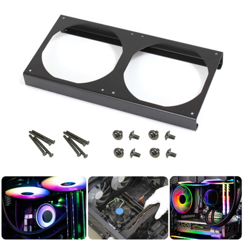 Supporto per ventola PC in metallo da 12 cm, per un flusso d'aria ottimizzato nei sistemi di raffreddamento del case del computer. 1