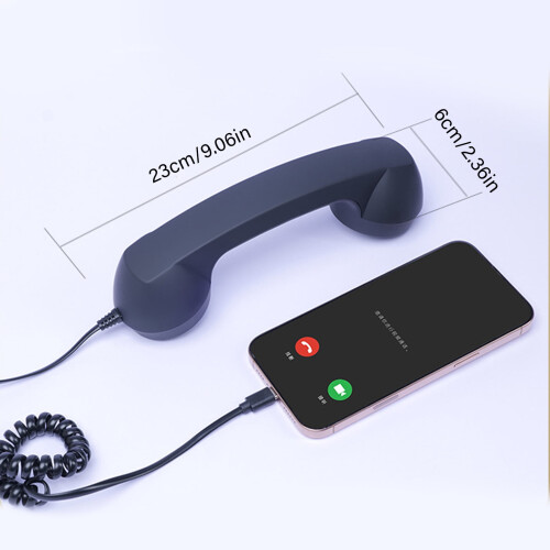 Retrotelefon med USB-C-kabel, högtalare och samtalsfunktion 2