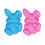 Food Grade Silicone Easter Rabbit Holding Eggs Cake Baking-Blue 2