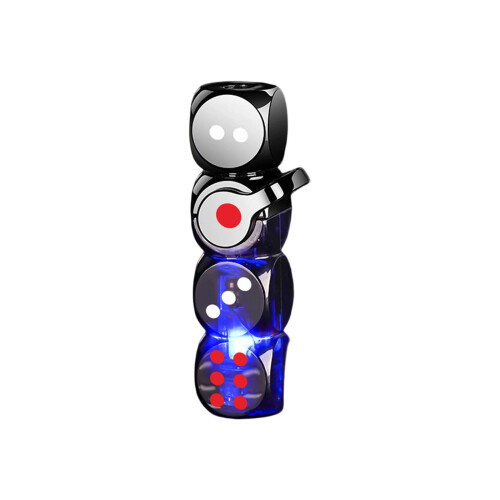 360 Spinning Dice Lighter, Windproof Jet Blue Flame with LED, Refillable EDC Gadget Butane Lighter 2