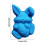 Food Grade Silicone Easter Rabbit Holding Eggs Cake Baking-Blue 4