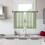 Olive Green Kitchen Curtains Linen Sheer Tier 2 pcs 30 inch 2