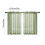 Olive Green Kitchen Curtains Linen Sheer Tier 2 pcs 30 inch 3