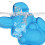 Food Grade Silicone Easter Rabbit Holding Eggs Cake Baking-Blue 6