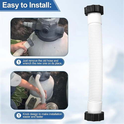 Mangueira para Piscina For11535, 1 peça, tubo curto de 45 cm (18 polegadas), branca. 1