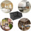 4-Pack Gray Plastic Stackable Kitchen Storage Basket, Stacking Organizer Basket 2