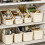 Plastic Rolling Storage Basket with Casters, 39x21x19cm, 4