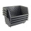 4-Pack Gray Plastic Stackable Kitchen Storage Basket, Stacking Organizer Basket 4