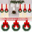 Mini Artificial Christmas Wreath with Red Berries and Gold 5
