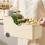 Plastic Rolling Storage Basket with Casters, 39x21x19cm, 5