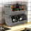 4-Pack Gray Plastic Stackable Kitchen Storage Basket, Stacking Organizer Basket 5