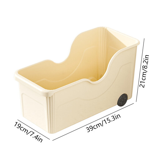 Rolling Storage Bin with Wheels – Kitchen, Garage, Closet & Office Organizer Compartment Container 2