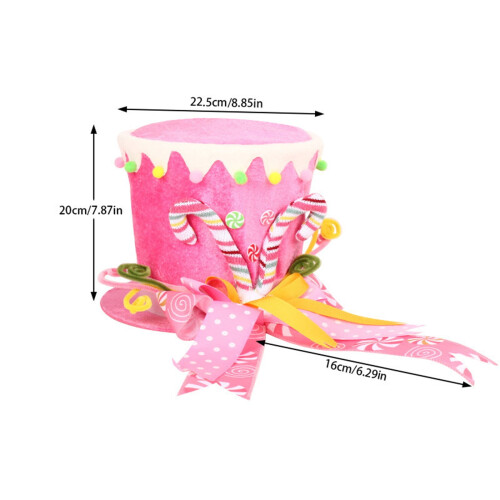 Candy Cane Top Hat Christmas Tree Topper 1