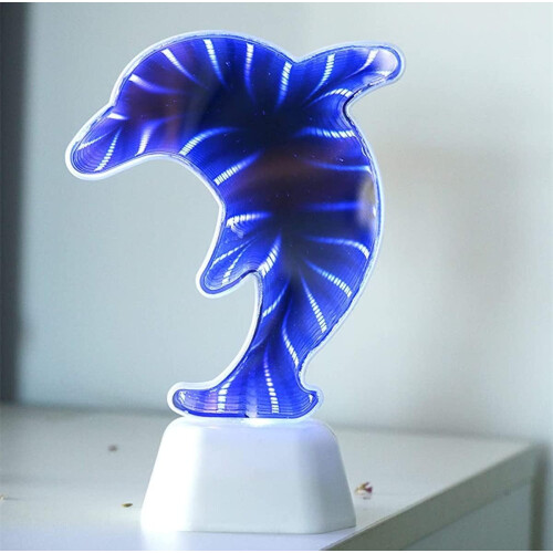 Νυχτερινό φωτιστικό LED, φως σήραγγας 3D φως καθρέφτη άπειρου, χαριτωμένα φώτα 1